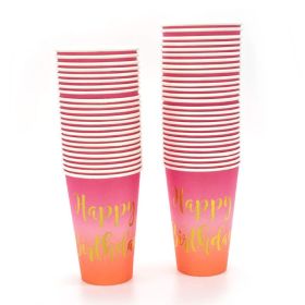 50 pcs Disposable Party Supplies Paper Cups(USPS Shiping) (Color: As pic show, Type: Style B)